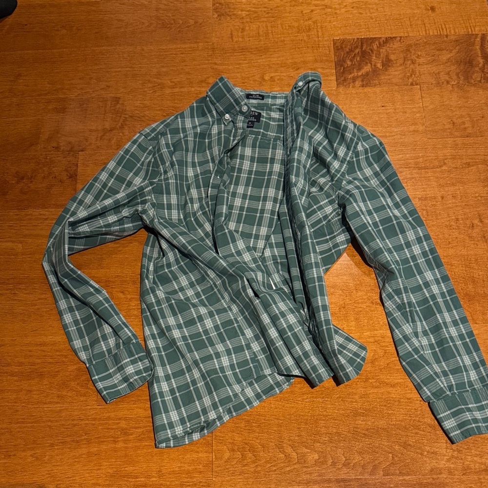J. Crew Forest Checkered Dress Shirt